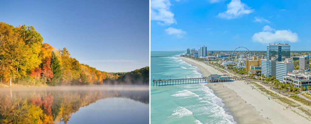 Start with Location Hocking Hills or Myrtle Beach